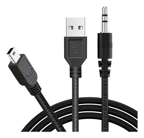 Cable Mini Usb V3 A Usb Y Jack 3.5mm De 1.5 Metros De Largo