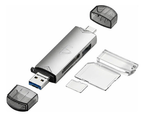 Lector de tarjetas 6 en 1 USB 3.0 adaptador SD microsd TF