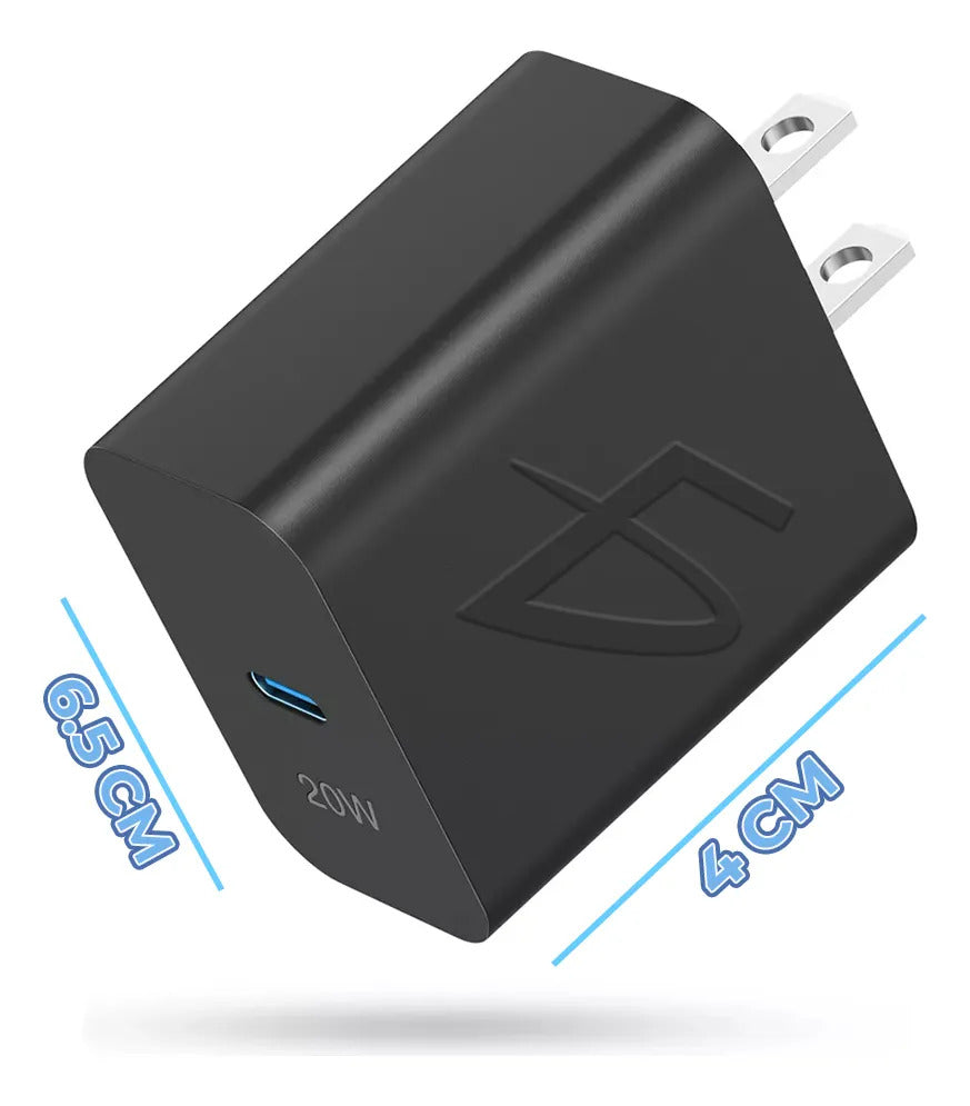 Cargador Tipo C 20 W Con Carga Rápida Y Protección