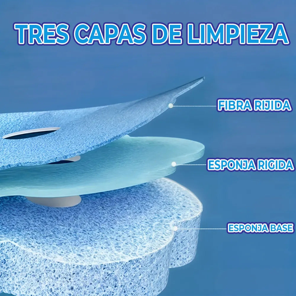 Cepillo Para Baños Con 8 Fibras Intercambiables Y