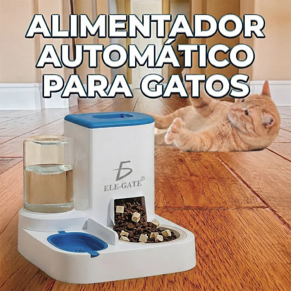 Dispensador Automático De Agua Y Croquetas Para Mascotas 1l