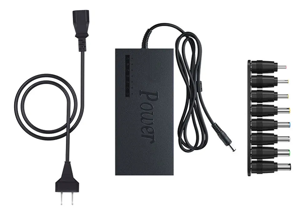 Cargador Universal Laptop Voltaje Variable 8 Puntas 12 - 24v Negro