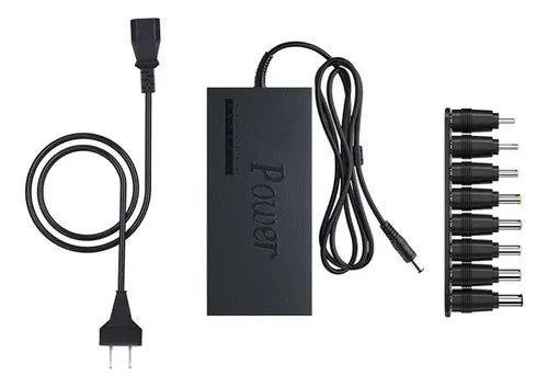 Cargador Universal Laptop Voltaje Variable 8 Puntas 12 - 24v Negro