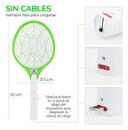 Raqueta Mata Mosquitos Lámpara Led Recargable Electrica
