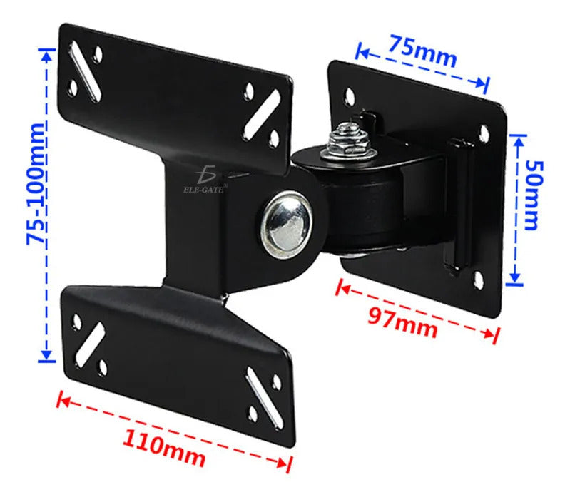 Soporte Pantalla Tv Pared Vesa 14 A 24 Pulgadas 180 Grados