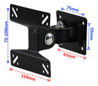 Soporte Pantalla Tv Pared Vesa 14 A 24 Pulgadas 180 Grados
