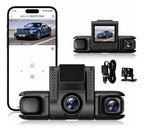 Cámara Para Auto 4 Canales 360° 1080p Hdr Dash Cam Frontal