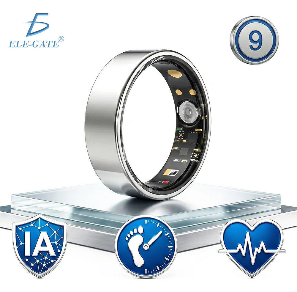 Anillo inteligente de salud titanio plata ultra 9.0 monitor