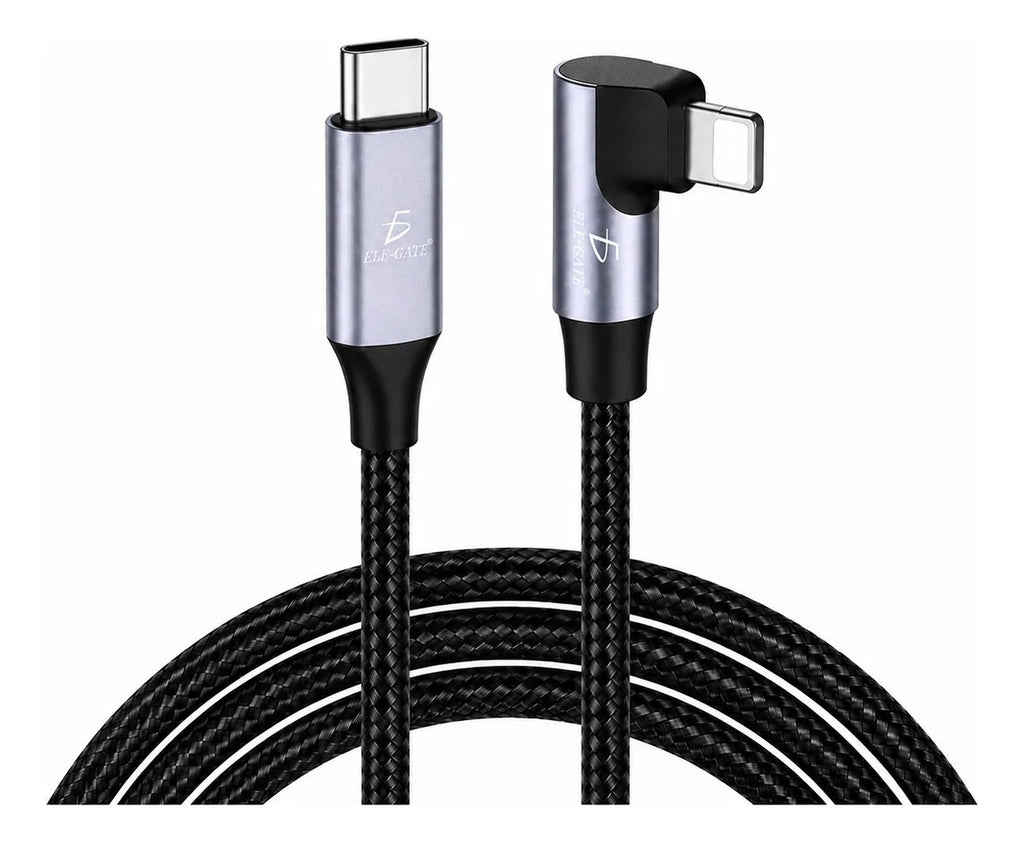 Cable USB-C a IP 90 de 2m con carga rápida 27W