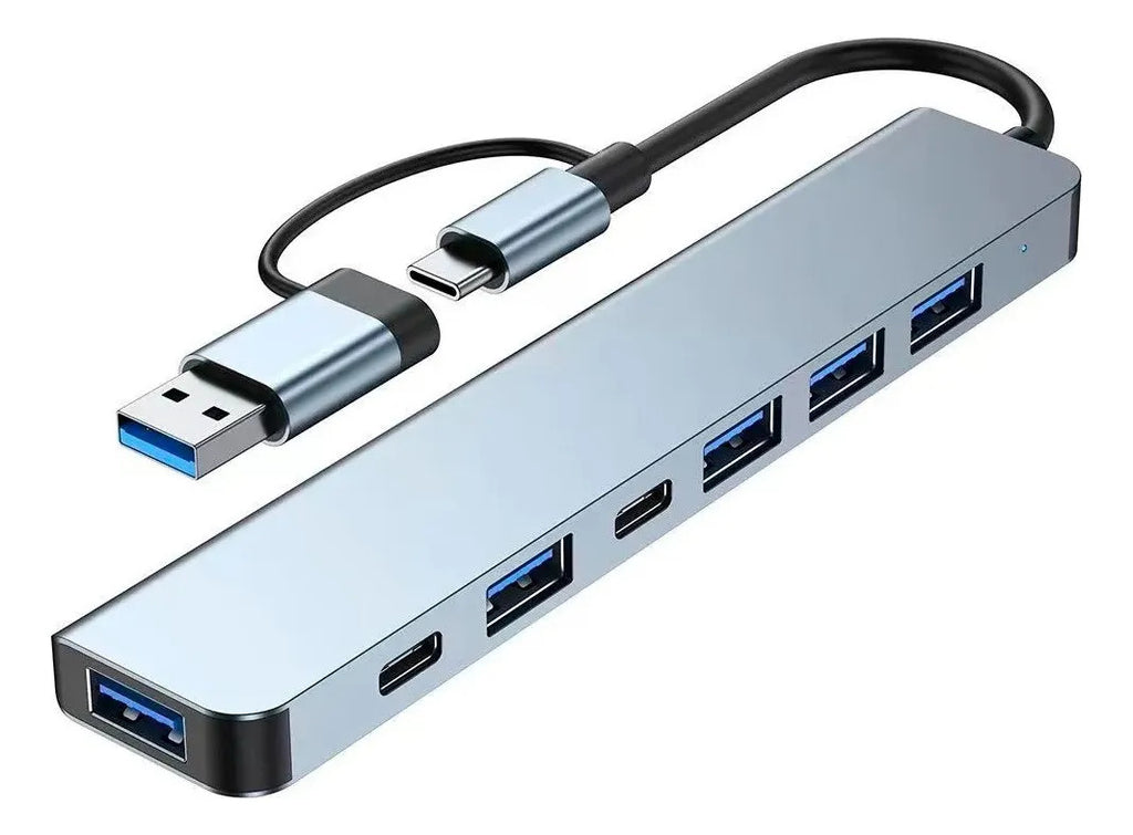 Estación Con 7 Puertos 2usb C Hub 1 Usb 3.0 3 Usb 2 Y 1 Usb