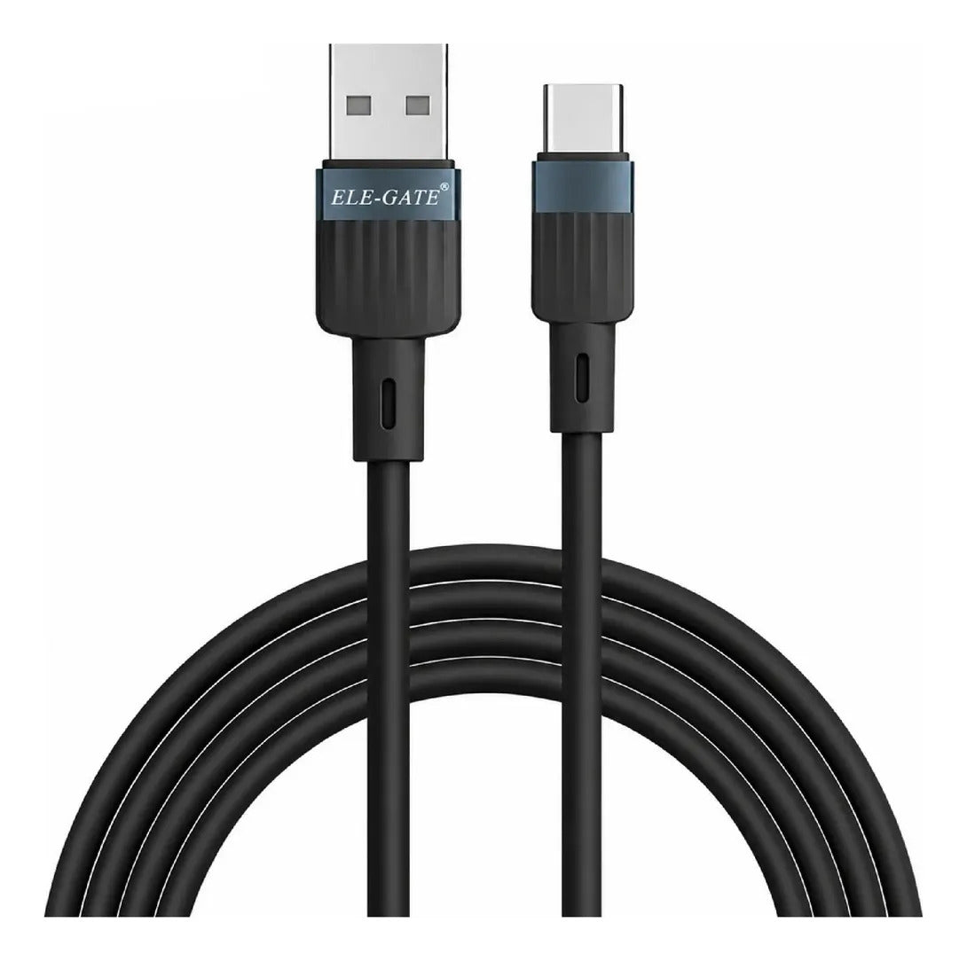 Cable USB-A a USB-C 2A de 1 metro silicona flexible y cobre