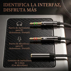Splitter De Audio 3.5 Mm Trenzado Para Pc Adaptador Y