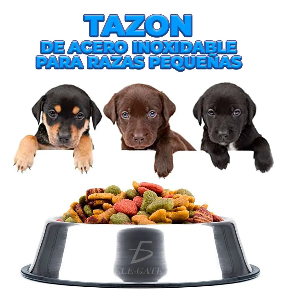 Platon Para Mascotas De Acero Inoxidable Antideslizantes