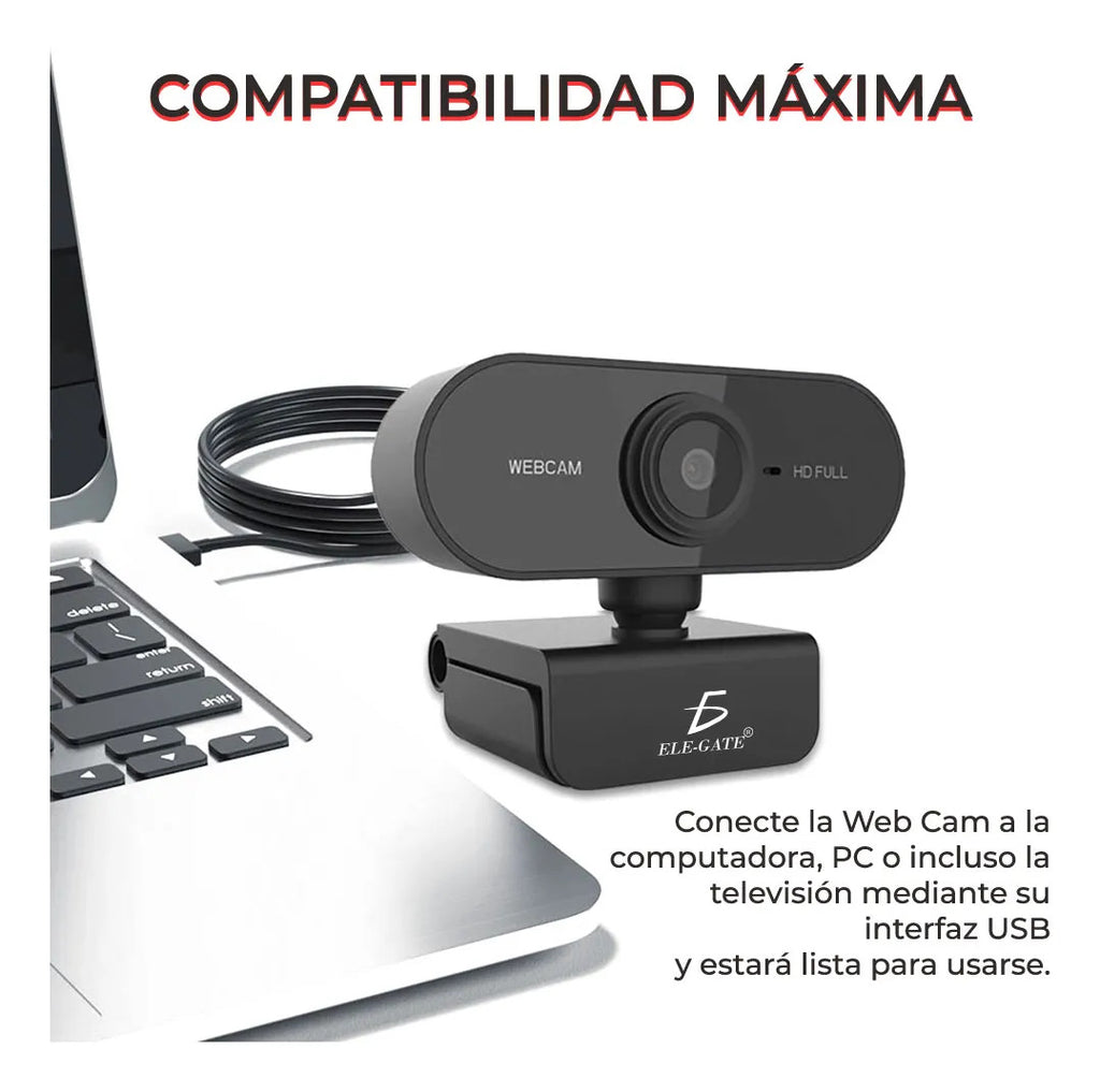 Webcam Usb Para Computadora 1080p Hd Con Micrófono