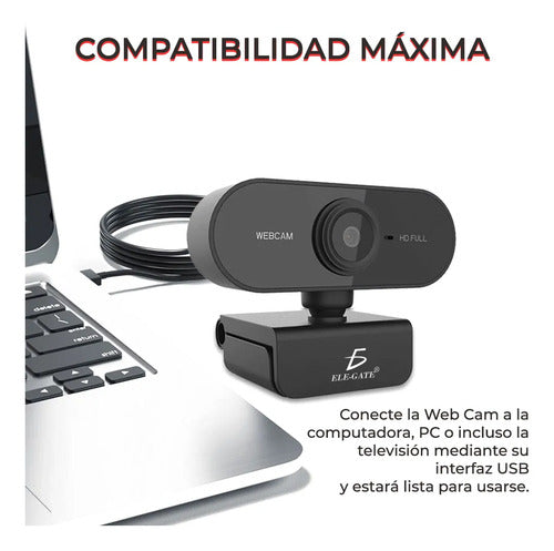 Webcam Usb Para Computadora 1080p Hd Con Micrófono