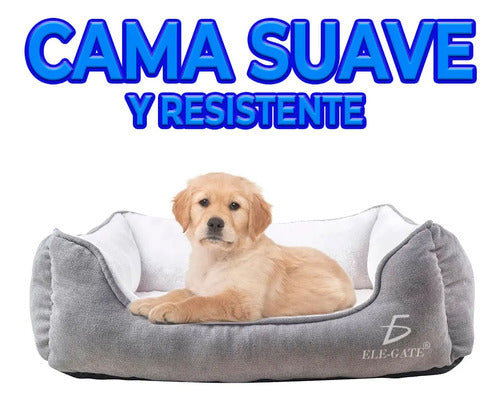 Cama Rectangular Lavable Para Perros Cálida Y Cómoda -para