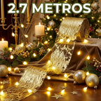 Listón Brilloso De Tela Acabado Metálico 2.7 Metros Gris