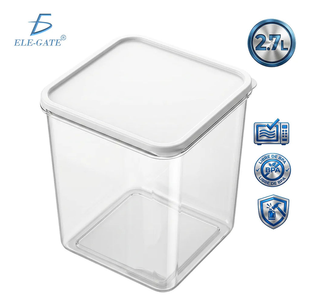 Recipiente hermético transparente 2.7 L para alimentos