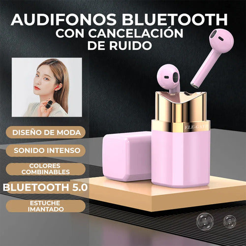 Audífonos Inalámbricos X99 Bluetooth 5.2 Tipo Lápiz Labial Rosa