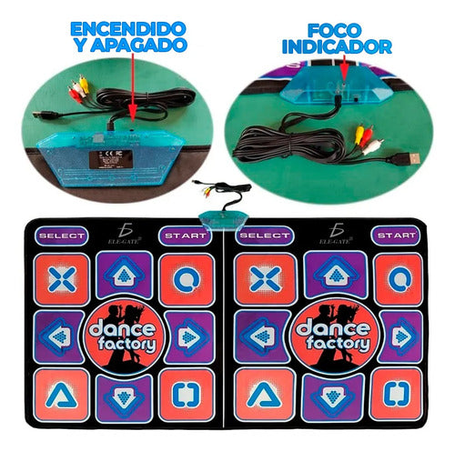Doble Alfombra De Baile 32bits Alámbrico Doble Usuario Manta