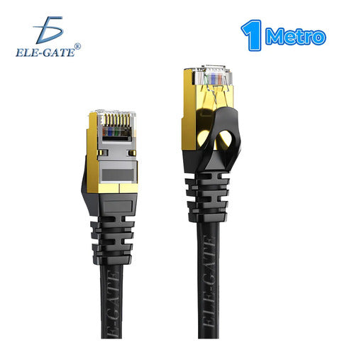 Cable Para Red Cat7 Rj45 Ethernet Utp Negro 1.5m