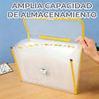 Folder Plástico Repelente Al Agua Tipo Maletín Con 12