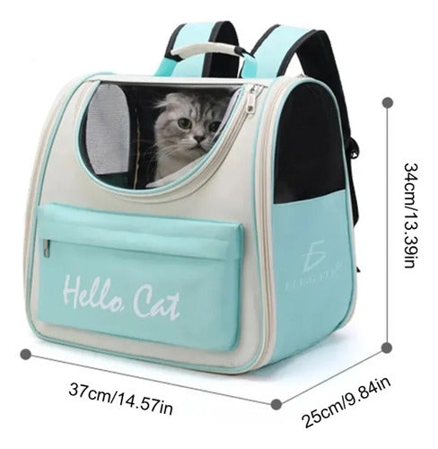 Mochila Para Mascotas Diseño Ventilado Transpirable Rosa