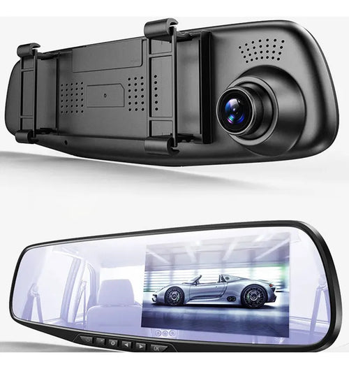 2 Cámaras Retrovisor Frente Y Trasera Graba Nocturna