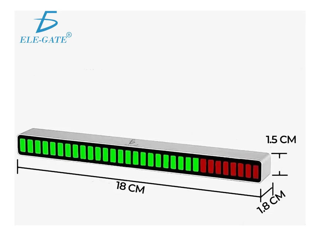 Barra Luz Led Rgb Reactiva Al Sonido Indicador De Nivel De