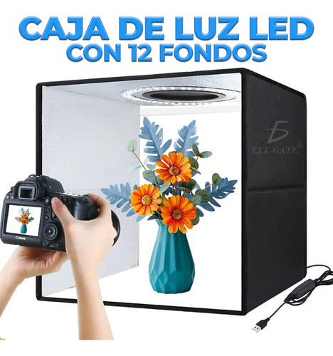 Caja De Estudio Fotográfico Con Luz Led Regulable