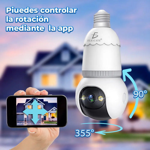 Cámara De Seguridad Con Entrada De Socket E27 De 4 Mp Y 2.4