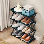 Zapatera Organizador Rack Zapatos 4 Niveles Negro