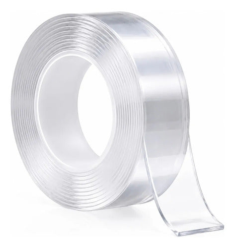 Cinta Nano Gel Transparente Doble Cara 3 M X 1 Cm