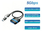 Adaptador type C USB 3.1 GEN2 a M.2 NVMe + SATA 2.5 3.5