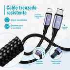 Cable Usb-c 2 M Pd 27w Para iPhone 8-14 Lightning