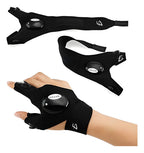 Par De Guantes De 2 Dedos Con Luz Led G Negro