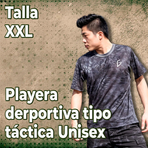 Playera Táctica Unisex Talla Xxl Super Transpirable Negro Xxl