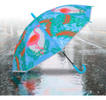 Paraguas con protección UV impermeable con diseño tropical azul