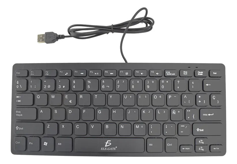 Mini teclado USB alambrico 78 teclas español