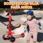 Patinete plegable para niños - resistente y duradero