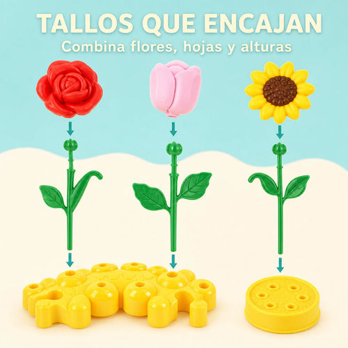Kit De Jardín De Plastilina Con Moldes De Flores Y Macetas