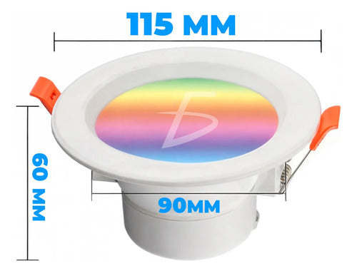Lámpara De Techo Moderna Led Rgb Colgante Inteligente Wifi