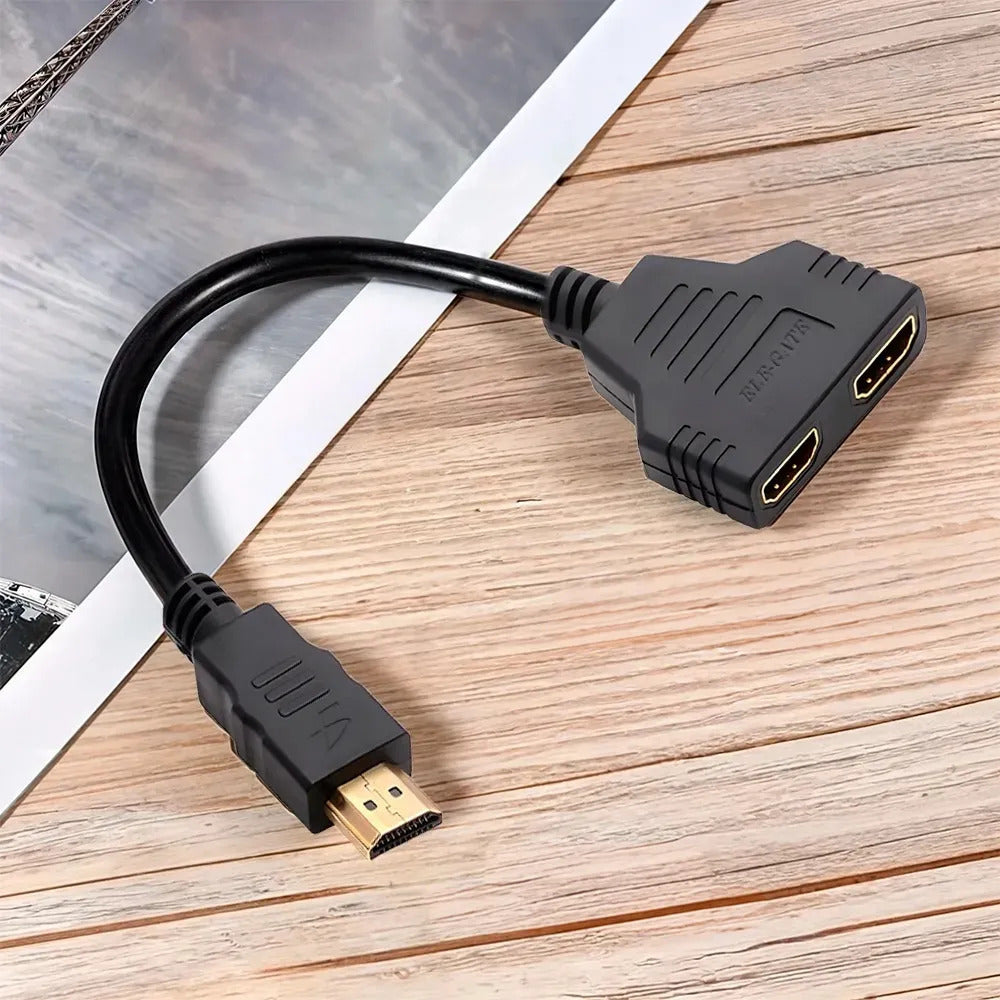 Cable Y Splitter Divisor Hdmi 1 Entrada A 2 Salidas Full Hd