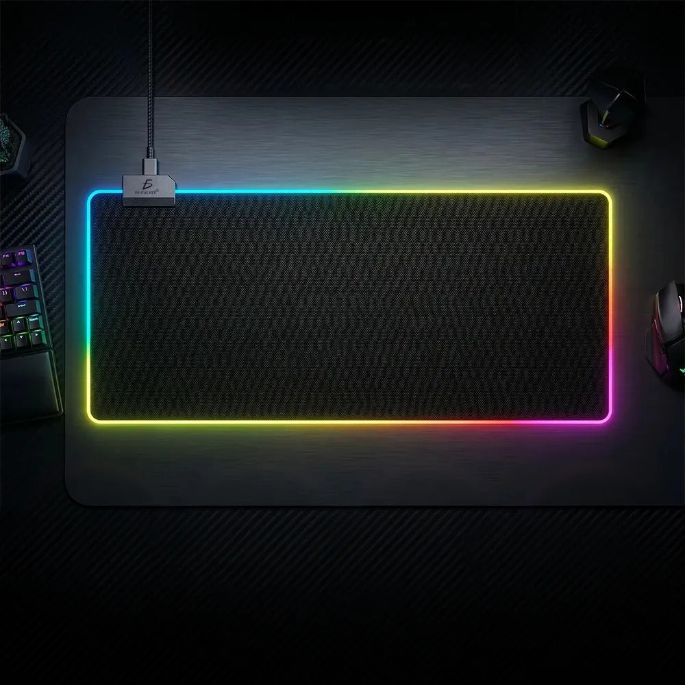 Mouse Pad Gamer Led Multicolor 80x30 Cm Xl Con Orilla Rgb