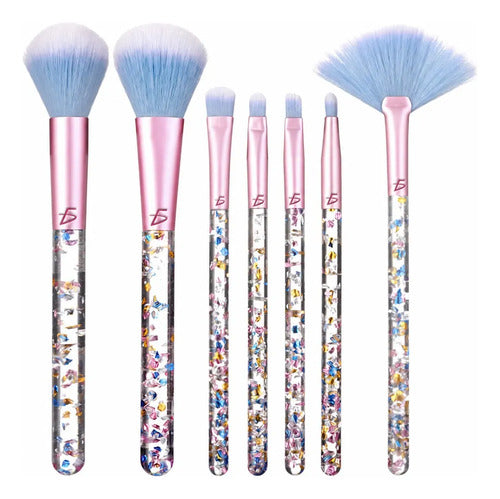 Set De 7 Piezas De Brochas De Maquillaje Kawaii - Suaves Y