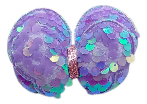 Paquete De 4 Moños Con Liga Con Diseño De Mariposa