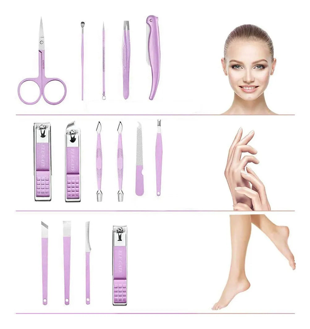 Set De Cortaúñas Profesional Para Manicura Y Pedicura