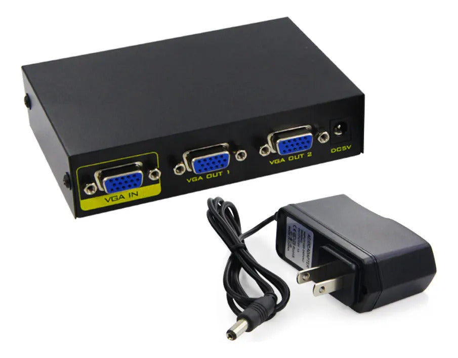 Divisor Splitter Vga Repite A 2 Salidas Activo