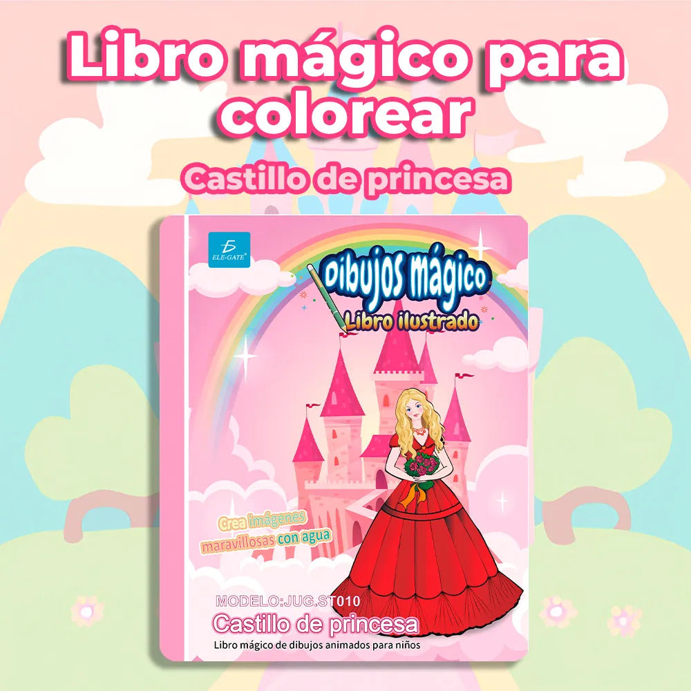 Libro Mágico Infantil Para Colorear Diseño De Princesas