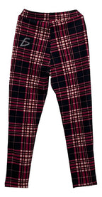 Leggins De Cuadros De Corte Alto Rojo M